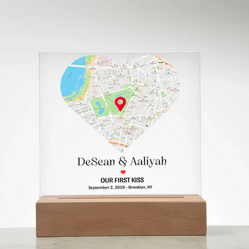 Heart Map Acrylic Plaque