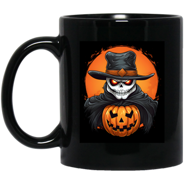Cowboy Skeleton 11 oz. Black Mug