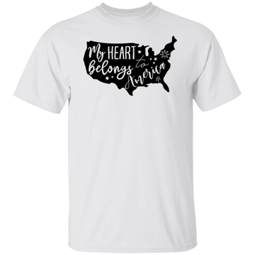 Patriotic My Heart Unisex Tee