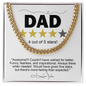 Dad-Five Stars-Cuban Link Chain