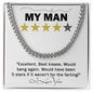 My Man-5 Stars-Cuban Link Chain