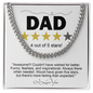 Dad-Five Stars-Cuban Link Chain