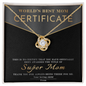 Mom-Best Mom Certificate-Love Knot Necklace