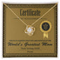 Mom-Certificate Of Achievement-Love Knot Necklace