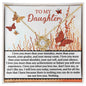 Daughter-Love You More-Love Knot Necklace