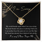 Sorry-See You Crying-Love Knot Necklace