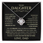 Daughter - Believe - Love Knot Necklace
