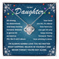 Daughter-Keep Moving Forward- Love Knot Necklace