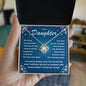 Daughter-Keep Moving Forward- Love Knot Necklace