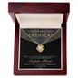 Mom-Best Mom Certificate-Love Knot Necklace