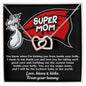 Mama-To-Be-My Super Mom - Interlocking Hearts