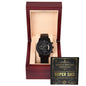 Dad-Super Dad Certificate-Metal Chronograph Watch