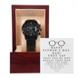 Dad-Hard To Read-Metal Chronograph Watch