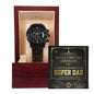 Dad-Super Dad Certificate-Metal Chronograph Watch