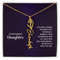 Daughter - Shine Bright - Flower Name Necklace