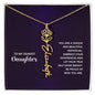 Daughter - Shine Bright - Flower Name Necklace