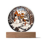 Twin Snowman-Acrylic Circle