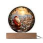 Santa And Town-Acrylic Circle