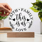 This Is Us Faith - Circle Acrylic