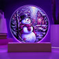 Snowman Is Feeling-Acrylic Circle