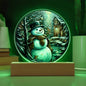 Snowman Is Feeling-Acrylic Circle