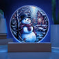 Snowman Is Feeling-Acrylic Circle