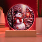Snowman Is Feeling-Acrylic Circle