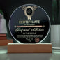 Girlfriend's Mom-Certificate Of Excellence-Circle Acrylic
