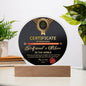 Girlfriend's Mom-Certificate Of Excellence-Circle Acrylic