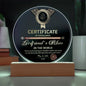 Girlfriend's Mom-Certificate Of Excellence-Circle Acrylic