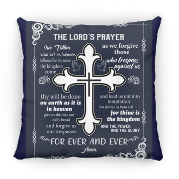 Lord's Prayer Large Square Pillow