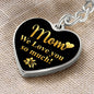 Mom - Love You - Graphic Heart Keychain