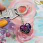 Wife - Thank You - Graphic Heart Keychain