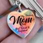 Mom - Best Friend - Graphic Heart Keychain