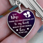 Wife - Thank You - Graphic Heart Keychain