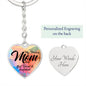 Mom - Best Friend - Graphic Heart Keychain