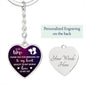 Wife - Thank You - Graphic Heart Keychain
