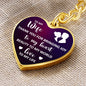 Wife - Thank You - Graphic Heart Keychain