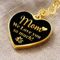 Mom - Love You - Graphic Heart Keychain