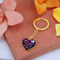 Wife - Thank You - Graphic Heart Keychain