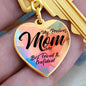 Mom - Best Friend - Graphic Heart Keychain