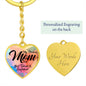 Mom - Best Friend - Graphic Heart Keychain