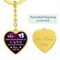 Wife - Thank You - Graphic Heart Keychain