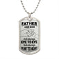Father & Son Dog Tag - Always Heart To Heart