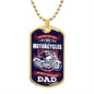 For Dad Motorcycles Dog Tag