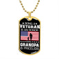 Veteran Grandpa Priceless Dog Tag