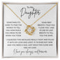 Daughter - I Love You - Love Knot Necklace