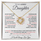 Daughter - Never Forget - Love Knot Necklace