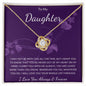 Daughter - You Are Loved - Love Knot Necklace