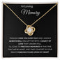 In Loving Memory - I Miss You - Love Knot Necklace